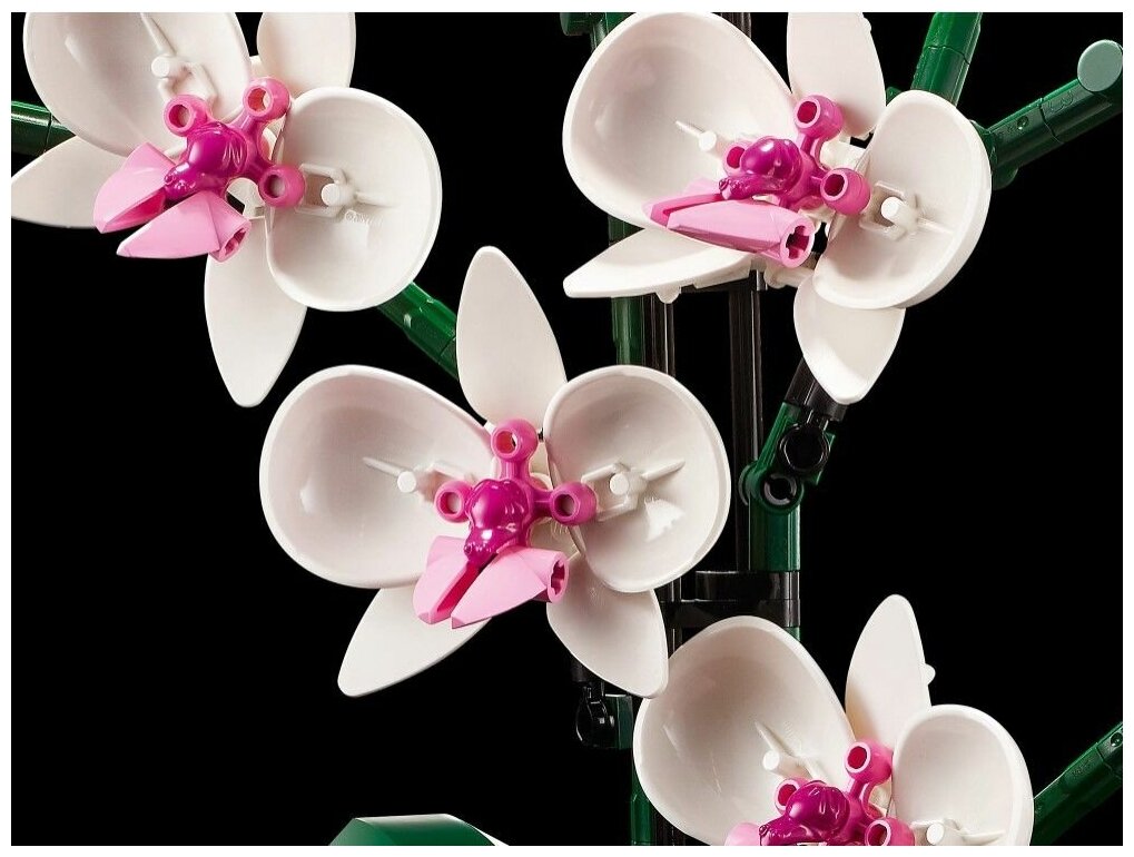 Конструктор для девочек "Букет Цветов" 608 деталей / цветок Орхидея / совместим со всеми конструкторами