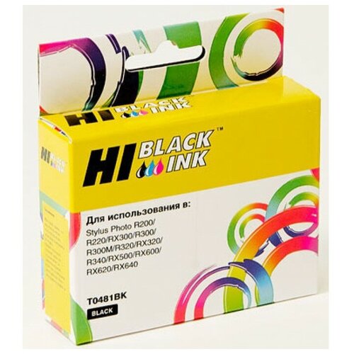 Картридж Hi-Black (HB-T0481) для Epson Stylus Photo R200/R300/RX500/RX600, Bk