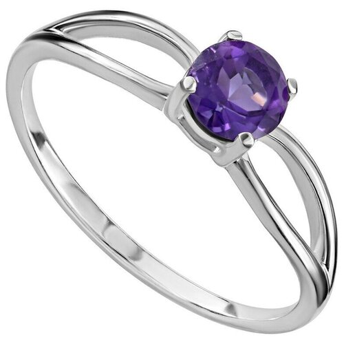 Кольцо Lazurit Online, серебро, 925 проба, аметист, размер 18.5, фиолетовый