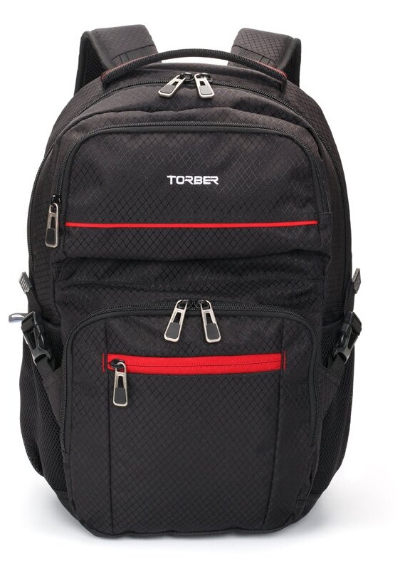 Рюкзак TORBER XPLOR с отделением для ноутбука 15", чёрный, полиэстер, 49 х 34,5 х 18,5 см
