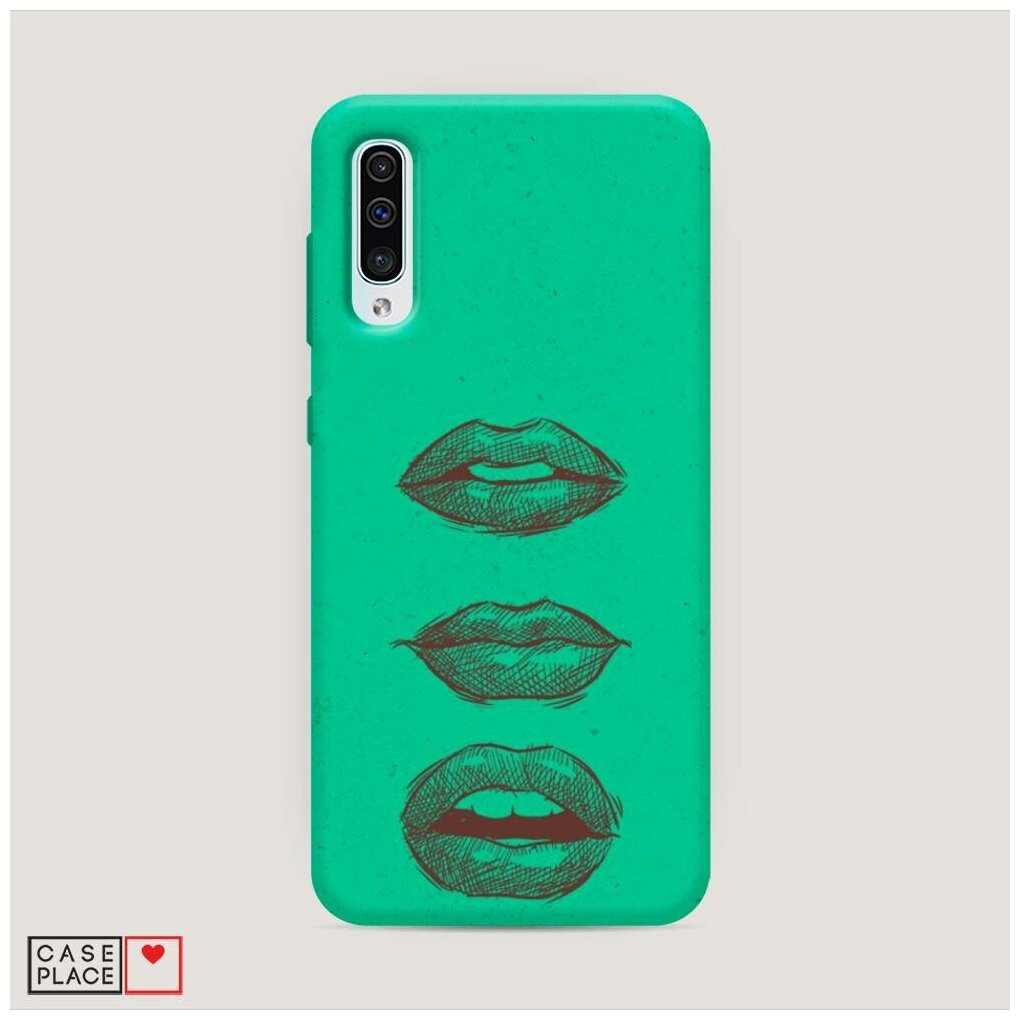 Эко чехол "Губы графика 2" на Samsung Galaxy A50 / Самсунг Галакси А50