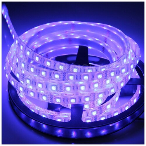 Светодиодная лента RGB-SMD5050-60LED-IP68-12V, Стандарт 5м. - Цвет свечения: RGB