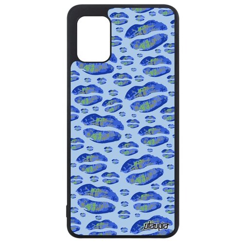 фото Защитный чехол на смартфон // samsung galaxy a31 // "губы" поцелуй бомонд, utaupia, голубой