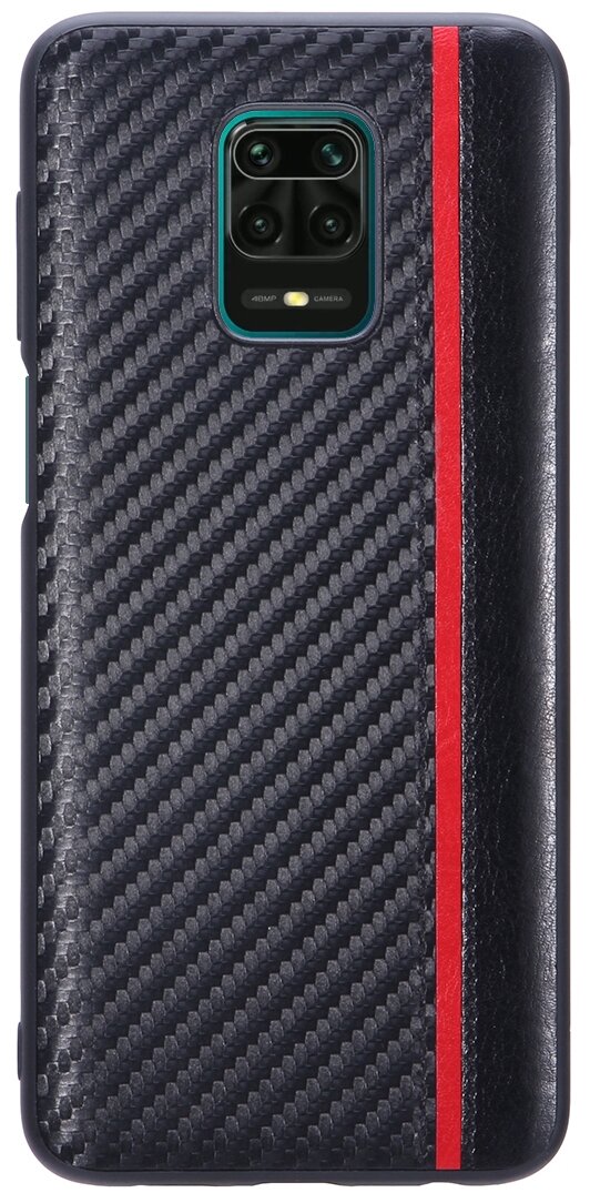Чехол накладка G-Case Carbon для Xiaomi Redmi Note 9S / Note 9 Pro / Note 9 Pro Max, черная