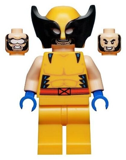Минифигурка Лего Lego sh805 Wolverine - Mask, Blue Hands