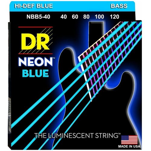 Струны для 5 ти струнной бас гитары DR String NBB5-40