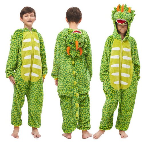 Детская пижама кигуруми костюм динозавр Трицератопс 140см
