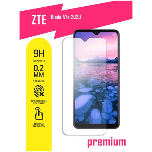 Защитное стекло для ZTE Blade A7s (2020), ЗТЕ Блейд А7с 2020 на экран, гибридное (гибкое стекло), AKSPro