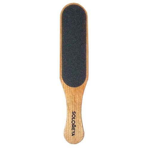 Пилка педикюрная Solomeya Professional Wooden Wide Foot File 100/220, черный аксессуары для педикюра solomeya широкая профессиональная деревянная педикюрная пилка черная professional wooden wide foot file black 100 220