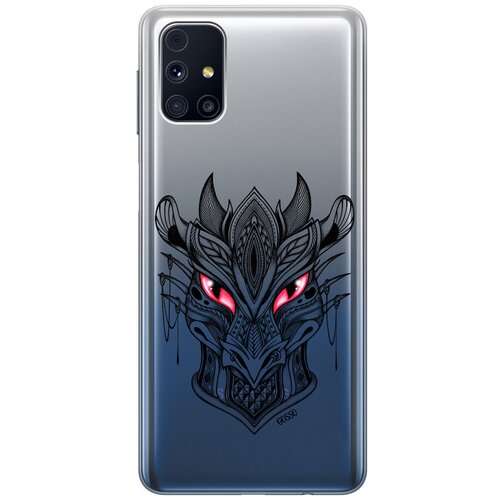 фото Ультратонкий силиконовый чехол-накладка clearview для samsung galaxy m31s с 3d принтом "dragon" gosso