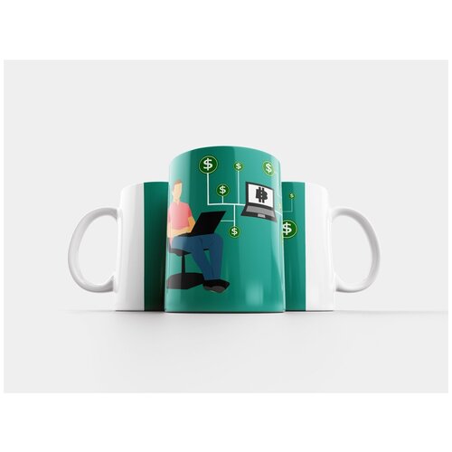 фото Кружка "blockchain, деньги, цепь" 320 мл lotsprints