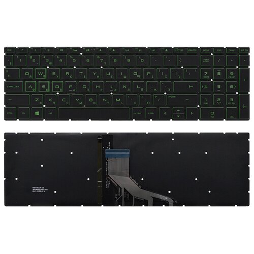 Клавиатура для ноутбука HP Pavilion Gaming 15-ec черная с подсветкой клавиатура для ноутбука hp pavilion gaming 15 cx топкейс черный с зеленой подсветкой