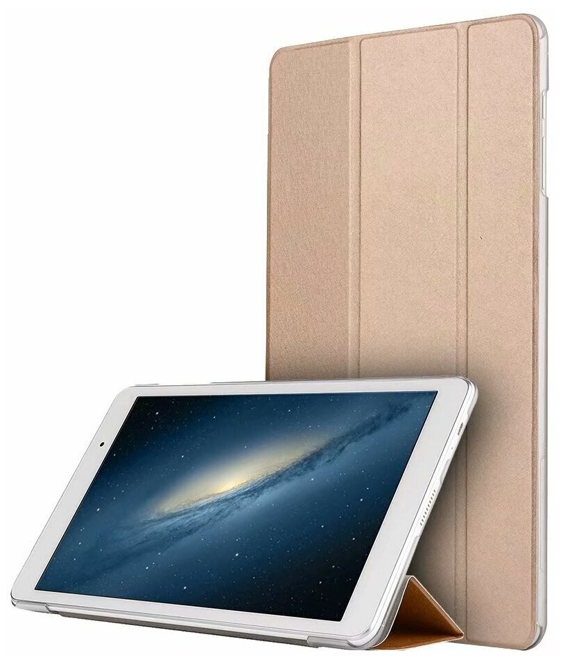 Чехол-обложка MyPads для Huawei MediaPad M5 Lite 10 (BAH2-L09/W09/AL10) тонкий умный кожаный на пластиковой основе с трансформацией в подставку з.