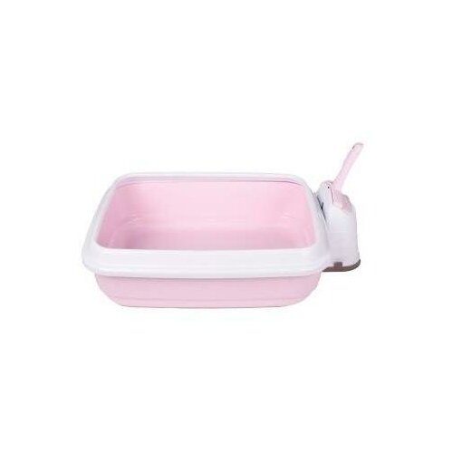 IMAC Туалет-лоток для кошек с совочком на подставке нежно-розовый 81486 0,98 кг 58848