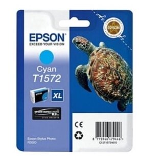 Картридж Epson T1572 Cyan голубой C13T15724010