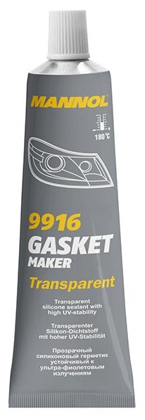 9916 Прозрачный силиконовый герметик (от -40 С до +180 С) / Gasket Maker Transparent (85гр.)