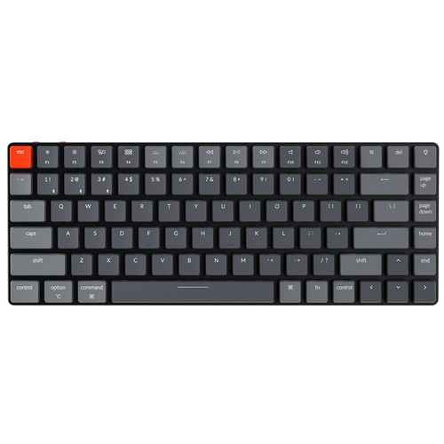 Беспроводная клавиатура Keychron K3 White Backlight version 2 Keychron low profile Red optical switch, серый, английская keychron k7 a ultra slim wireless mechanical keyboard w low profile gateron switch white backlight for mac windows