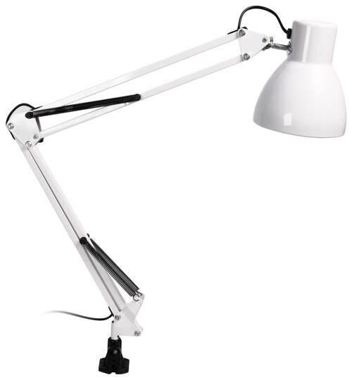 Лампа настольная / лампа настольная для маникюра / лампа телескопическая / лампа с креплением к столу / лампа для ресниц / лампа на струбцине белая