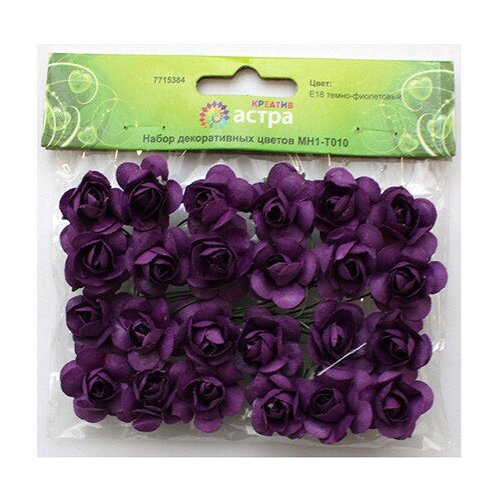 Купить Набор декоративных цветов. E18 темно-фиолетовый, арт. MH1-T010, Astra&Craft
