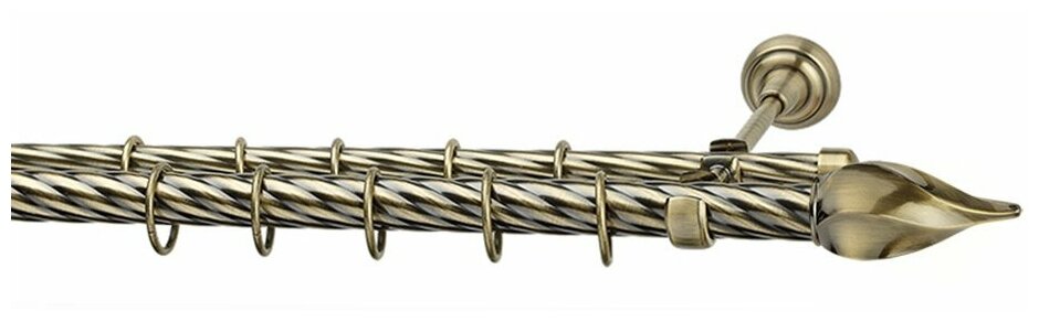 фото Карниз Твистер антик твистер 25мм 200см: двухрядный