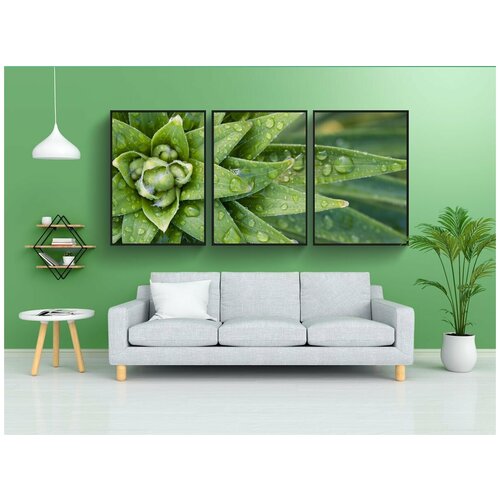 фото Набор модулных постеров для интерьера "завод, зеленый, свежий" 60x90 см. в тубусе, без рамки lotsprints