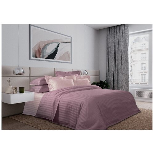 фото Постельное белье «чизкейк», страйп-сатин (евро 200х200 (4 нав.)) текс-дизайн