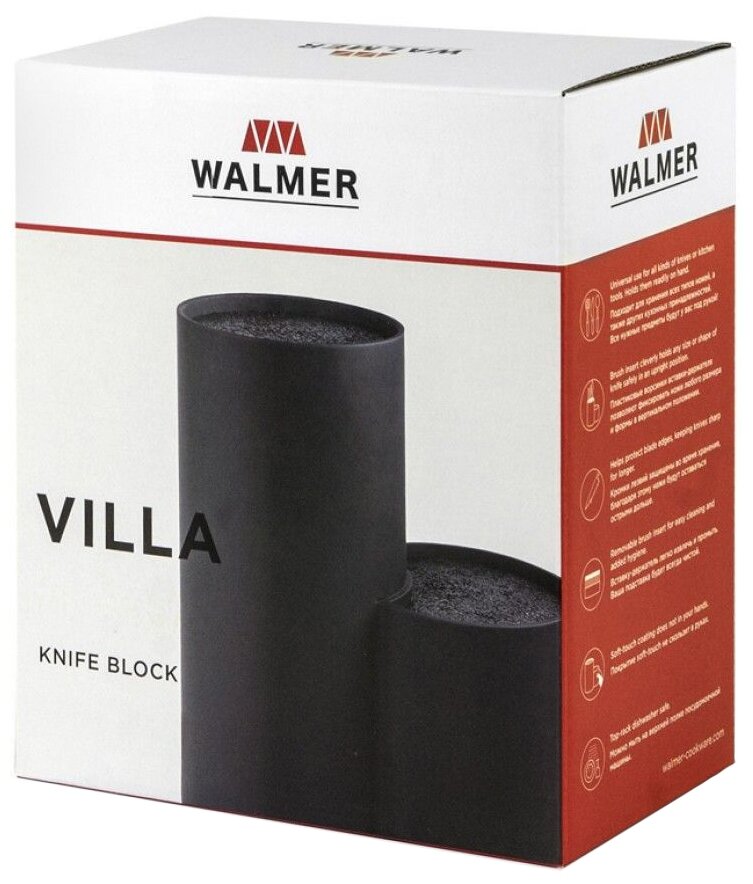 Подставка WALMER Подставка для ножей двойная W08002401, черный - фотография № 6
