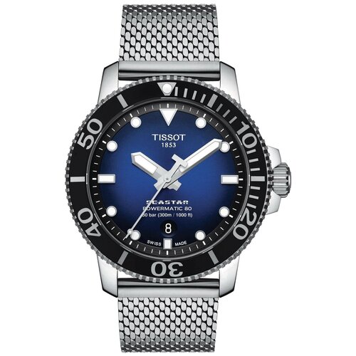 Наручные часы TISSOT T-Sport Наручные часы Tissot Seastar 1000 Powermatic 80 T120.407.11.041.02, серебряный