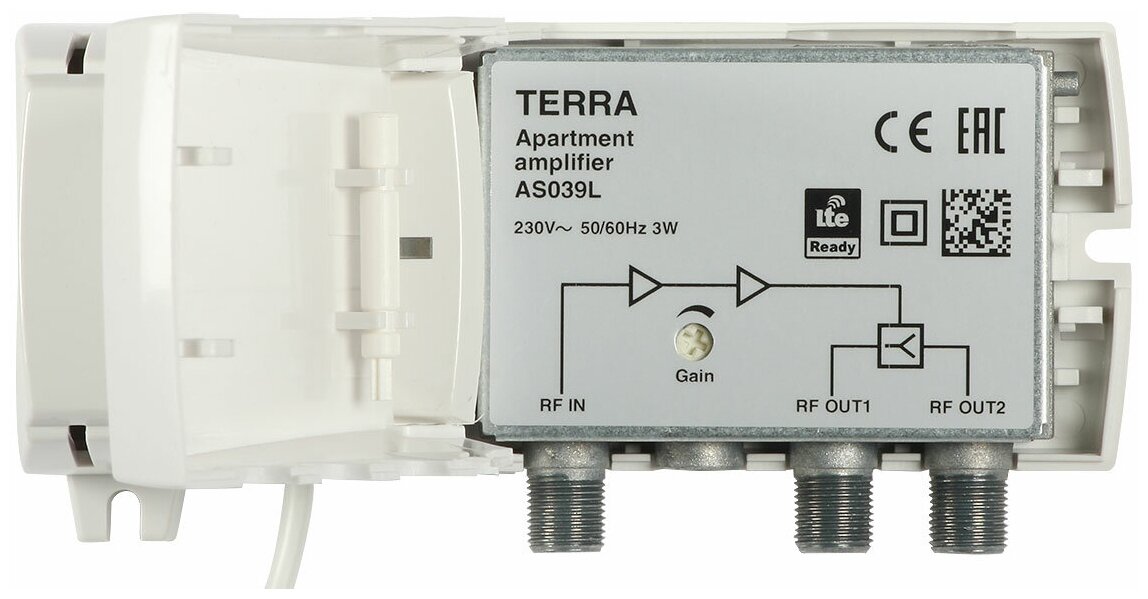 Усилитель сигнала Terra AS039 DVB-T2, 20Дб, 2 выхода