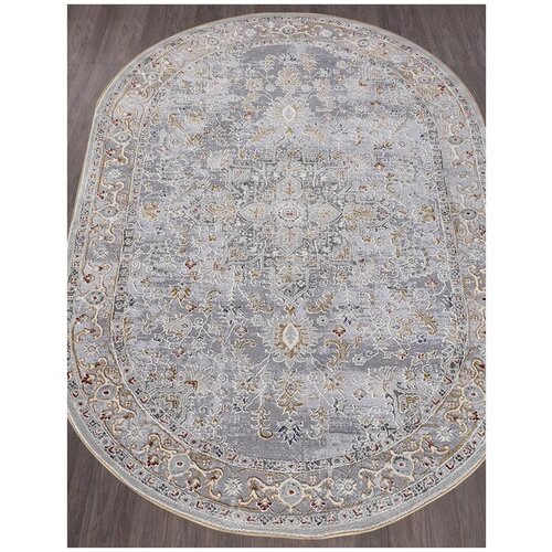 ARDA Ковер MARDAN 5049A COKEN D.GREY / YELLOW Овал 2x2.9 м.