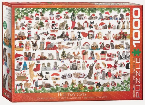 Изображение товара Пазл для взрослых Eurographics 1000 деталей: Праздничные кошки