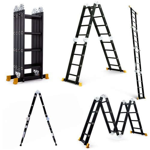 Лестница трансформер стремянка алюминиевая Profi 4x6