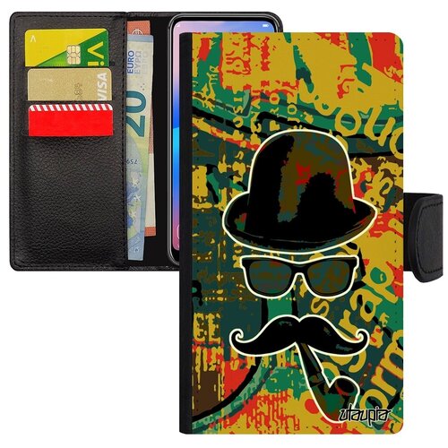 фото Красивый чехол книжка на смартфон // apple iphone se 2020 // "мистер усы" стиль чаплин, utaupia, цветной