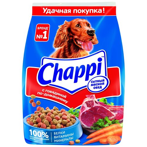 корм для собак Chappi говядина по-домашнему, с овощами, с травами 600 г