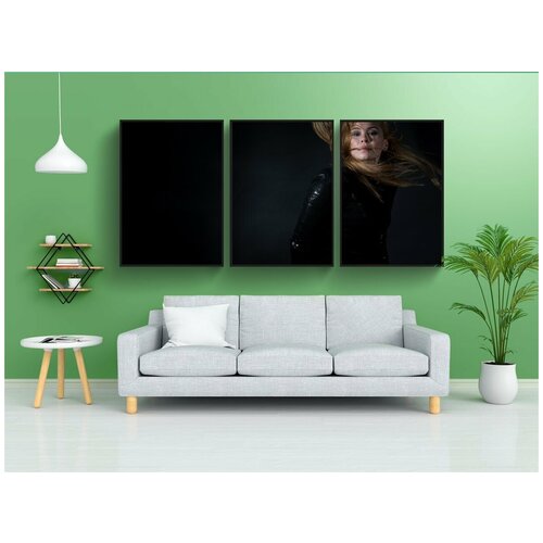 фото Набор модулных постеров для интерьера "модель, женщина, салон красоты" 60x90 см. в тубусе, без рамки lotsprints