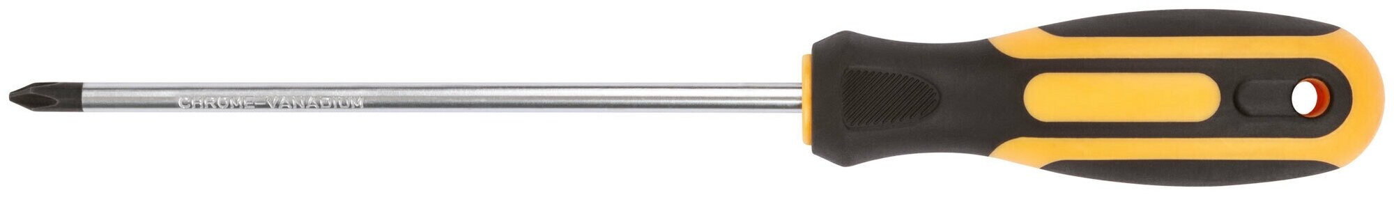 Отвертка "Контур", CrV сталь, прорезиненная ручка 6х150 мм РН2 55195