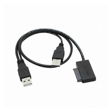 Адаптер USB 2.0 to Slimline SATA для Slim DVD/CD-ROM двойной USB-кабель | ORIENT UHD-300SL