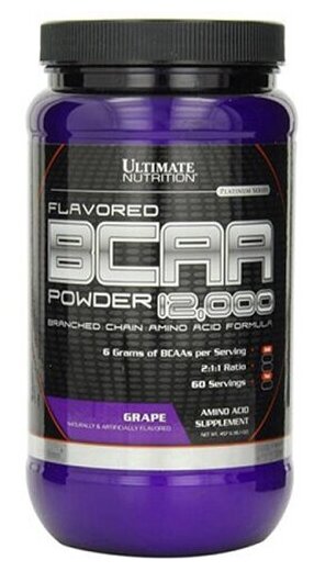 BCAA Powder 12,000 Flavor, 400 g (виноград)