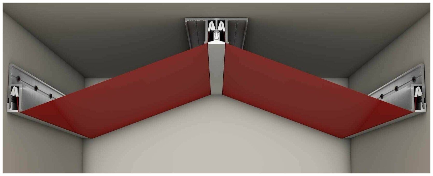 Профиль разделительный алюминиевый для натяжных потолков (мансардный) 1,25м - фотография № 5