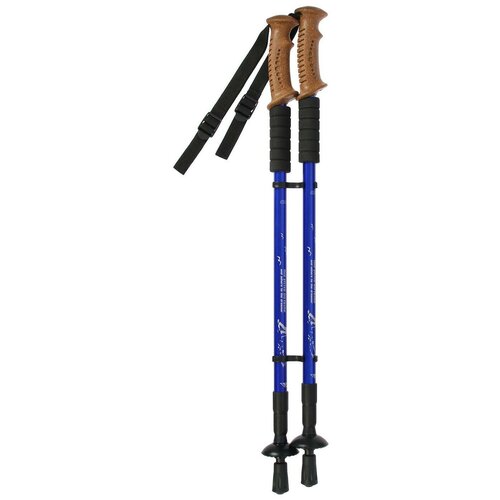 Палки для скандинавской ходьбы, телескопические, 3 секции, до 135 см, 2 шт., цвета микс