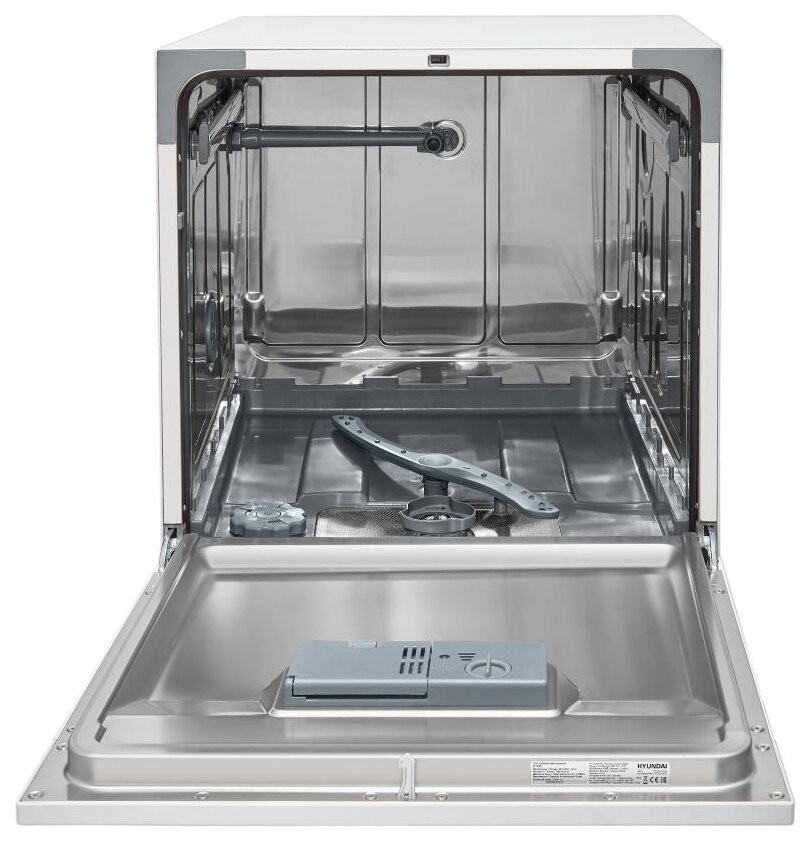Компактная посудомоечная машина Hyundai DT503, серебристый - фотография № 2