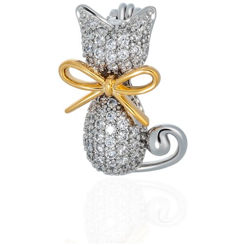 Брошь L'attrice, золотой, серебряный мини брошь кошка с кристаллами