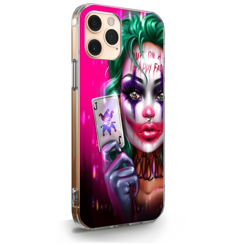фото Прозрачный силиконовый чехол musthavecase для iphone 11 pro joker girl/ харли квин для айфон 11 про противоударный
