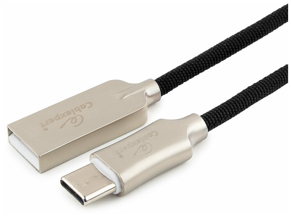 Кабель USB 2.0 Cablexpert CC-P-USBC02Bk-0.5M AM/Type-C серия Platinum длина 0.5м черный нейлоновая оплетка блистер