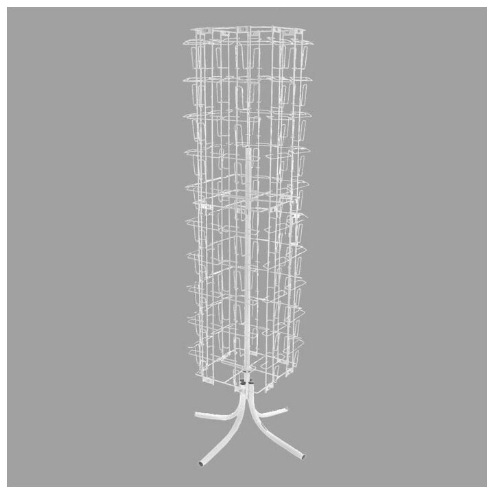 Стойка вращающаяся для открыток, напольная, 80 карманов А5, цвет белый 1409490