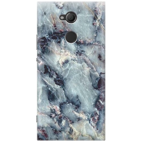 фото Re:pa накладка transparent для sony xperia xa2 ultra с принтом "бледно-синий мрамор"
