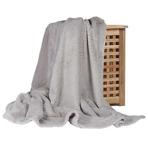 Плед плюшевый цвет серый 200*220