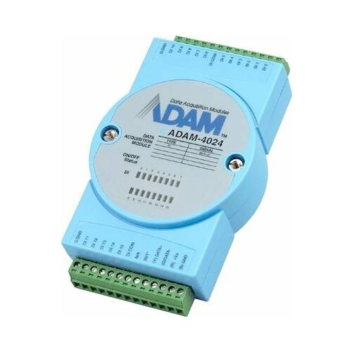 ADAM-4024-B1E Модуль ввода-вывода, 4-канала аналогового вывода, 4 канала дискретного ввода, Modbus RTU/ASCII Advantech