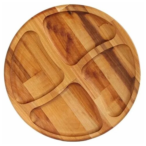 Менажница 3А Товары для дома деревянная круглая, 4 секции (исполнение 1)