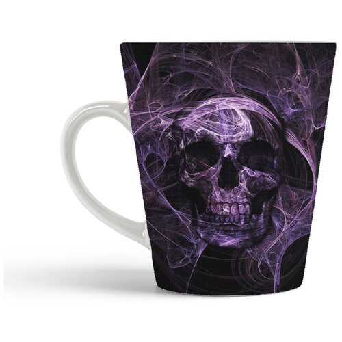 фото Кружка-латте coolpodarok сиреневый череп